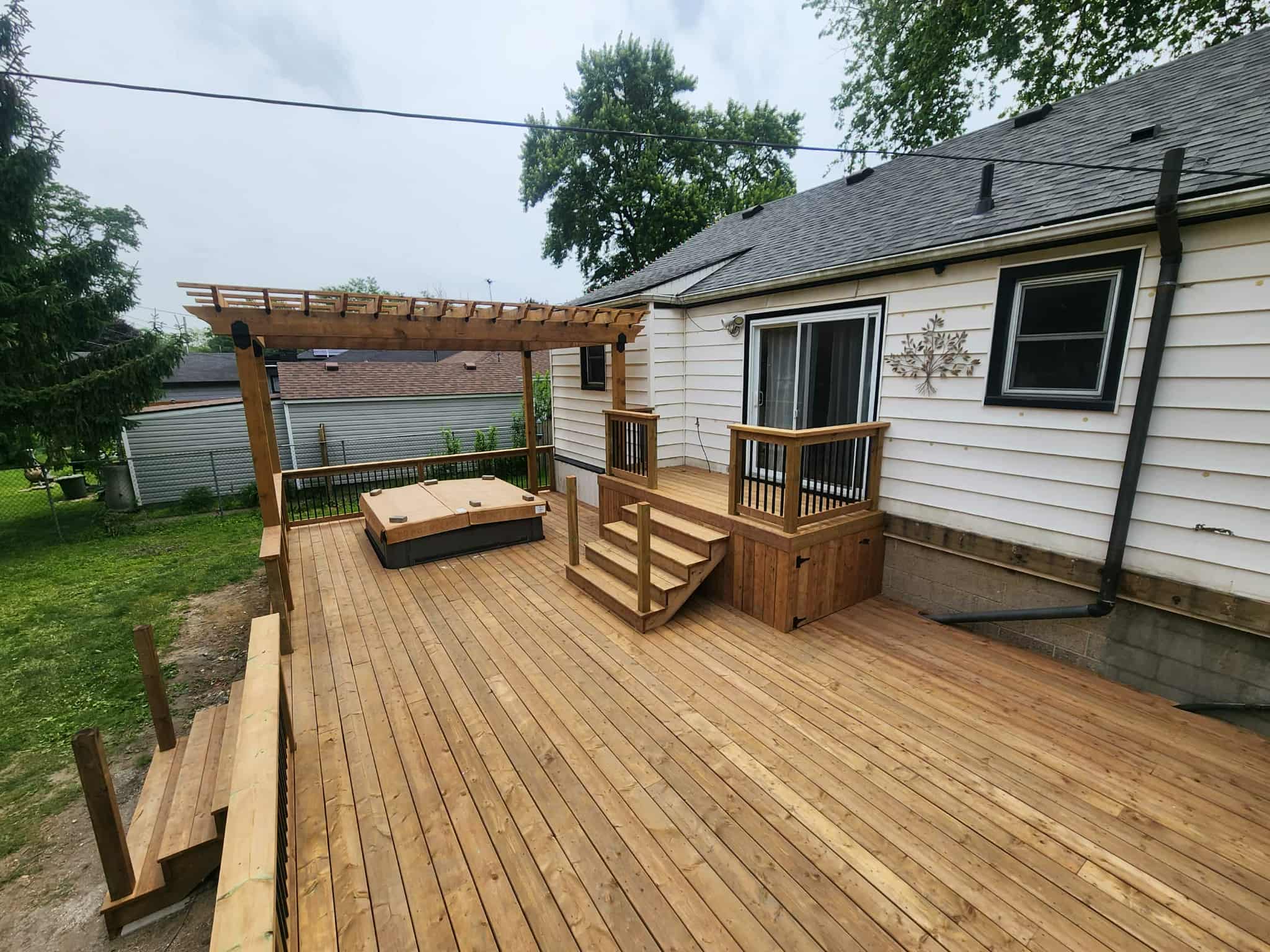 View of a custom deck project.