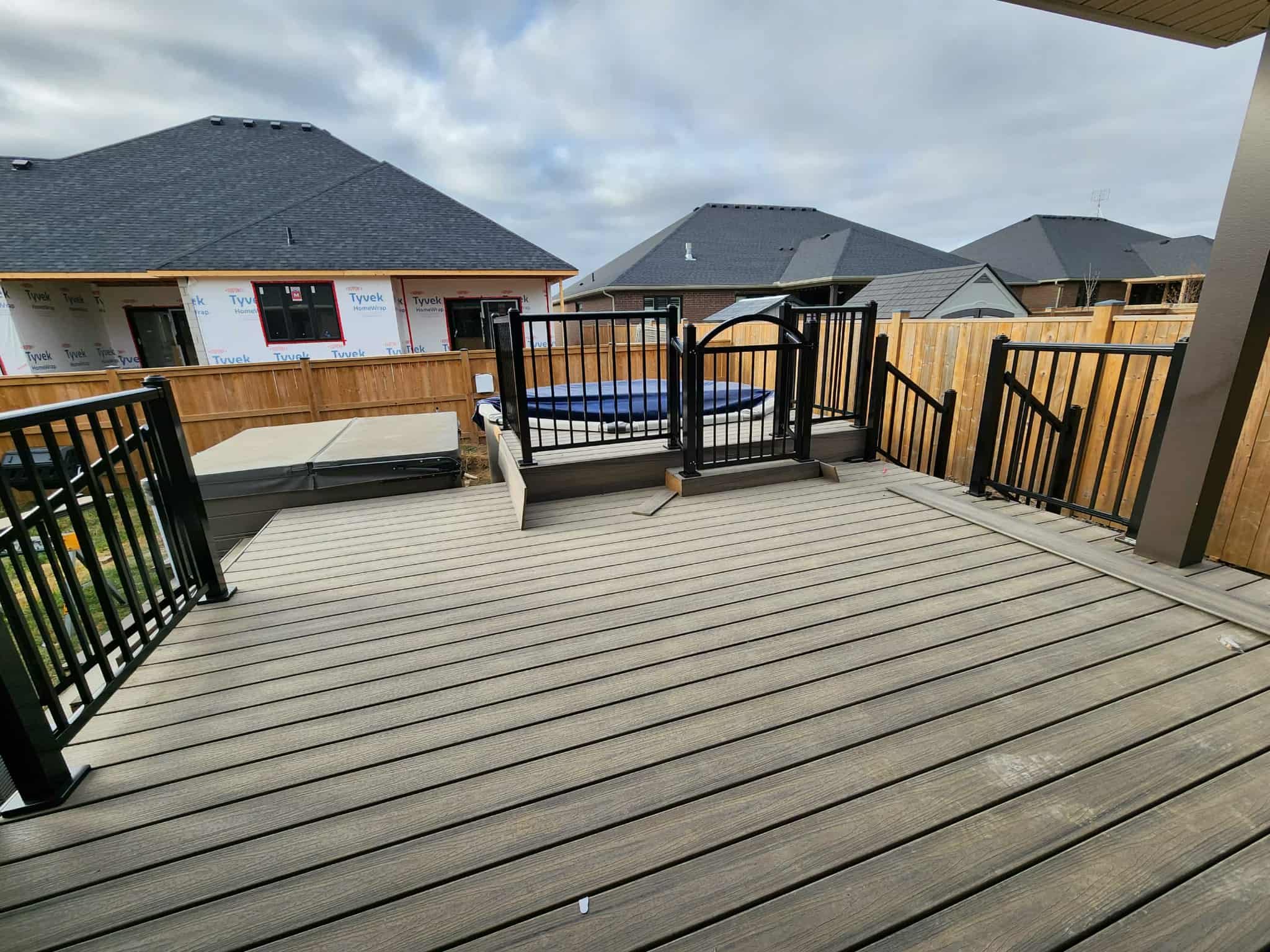 View of a custom deck project.