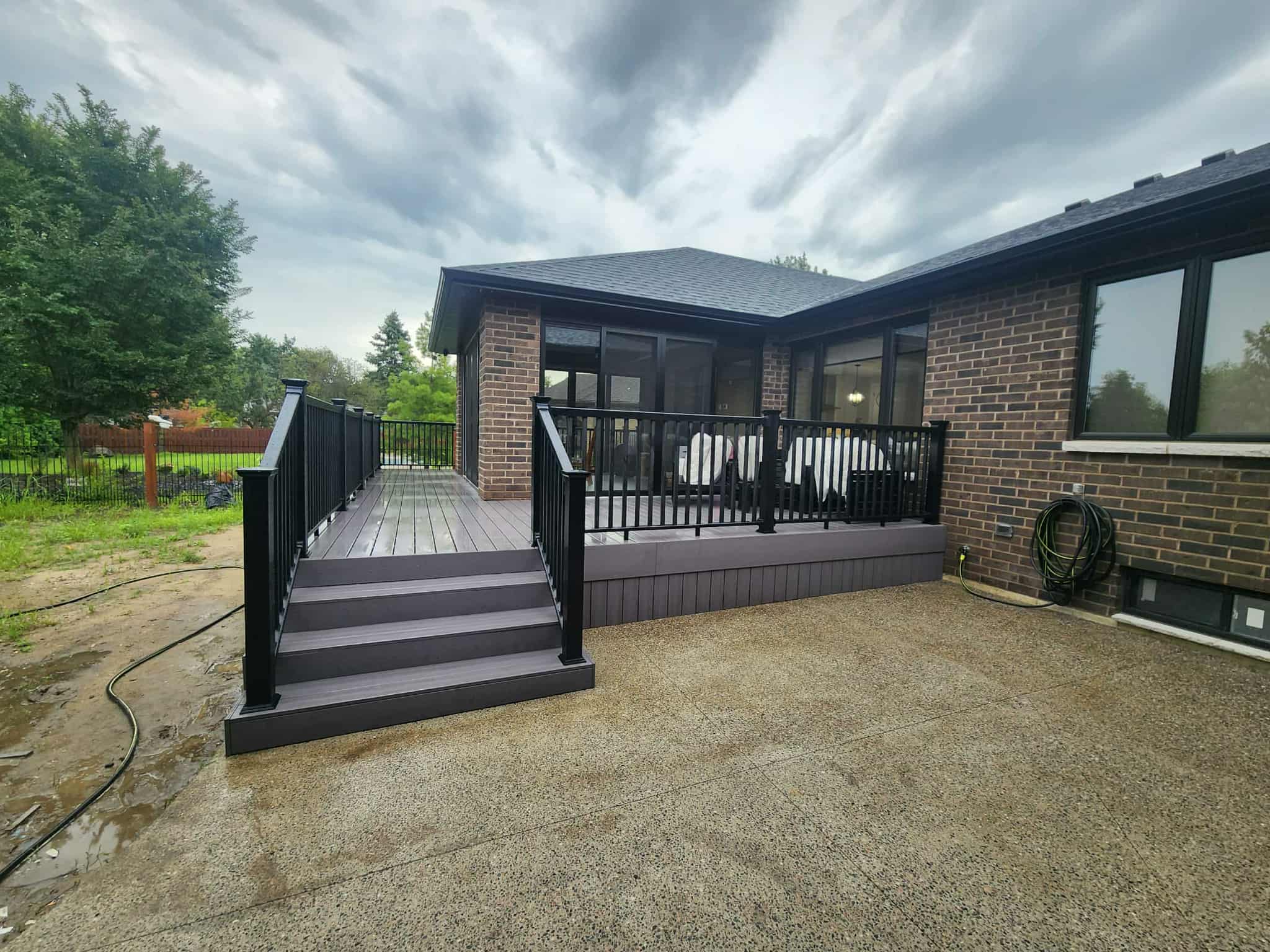 View of a custom deck project.