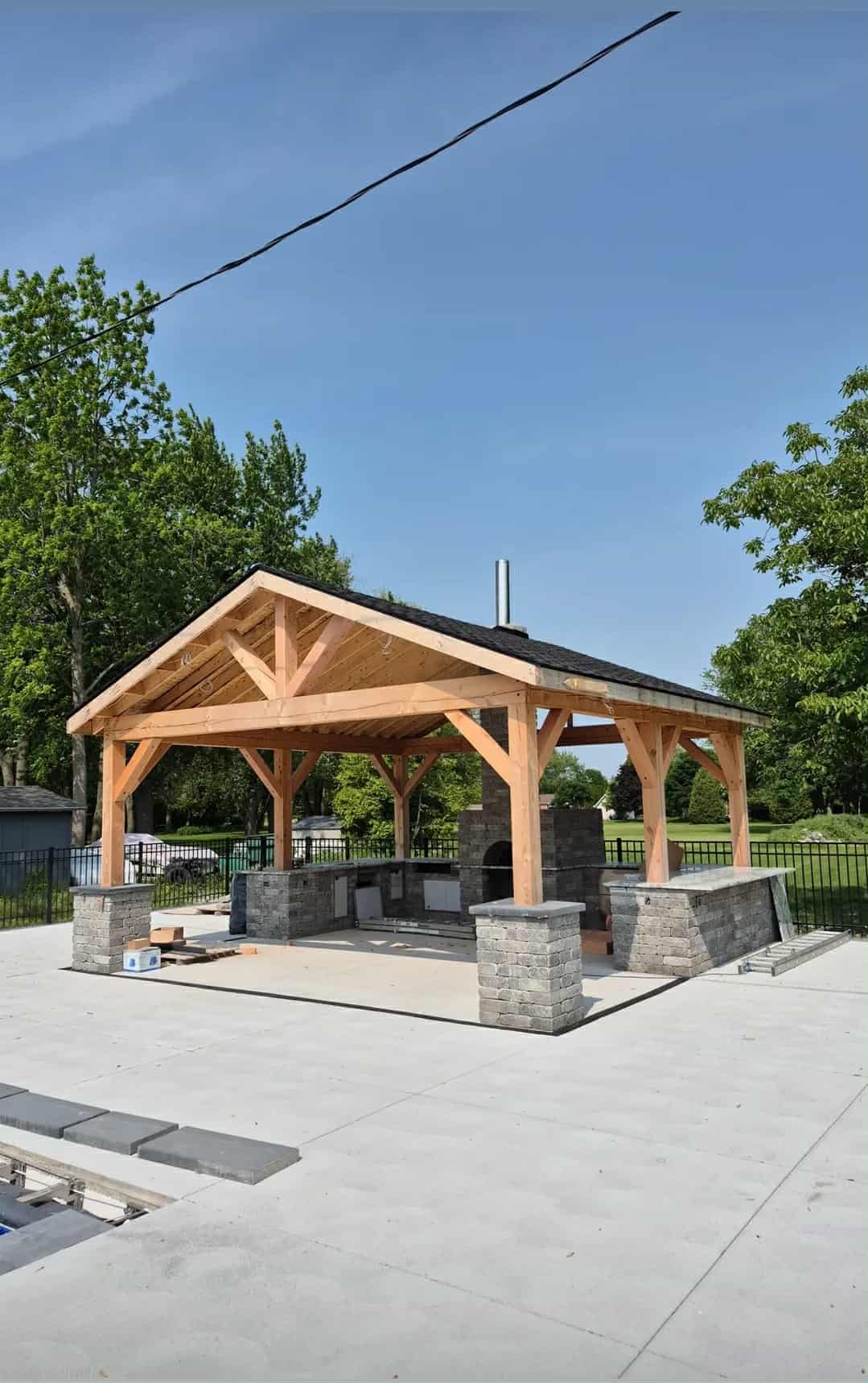 View of a custom deck project.