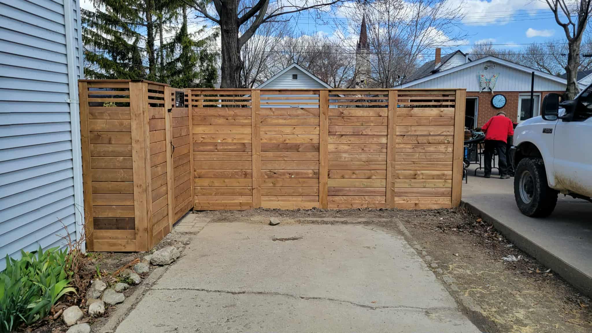 View of a custom deck project.