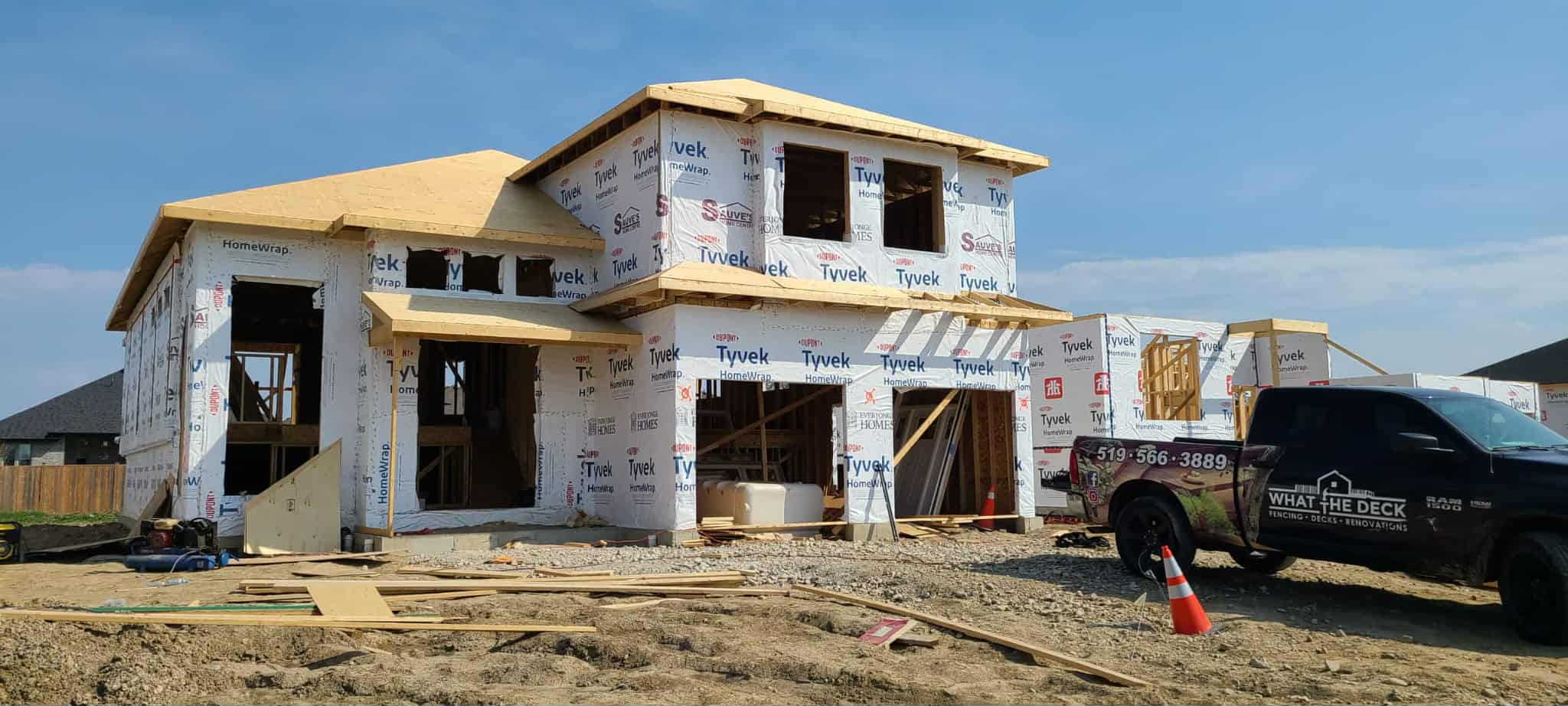 View of a custom deck project.