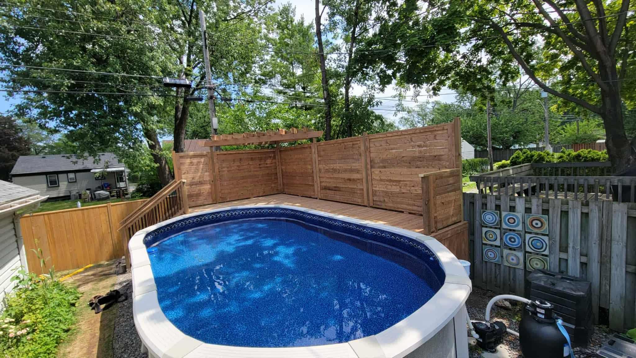 View of a custom deck project.