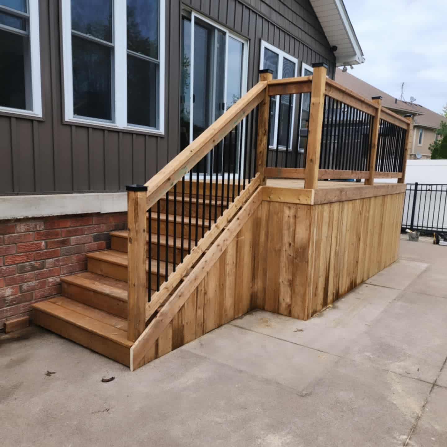 View of a custom deck project.